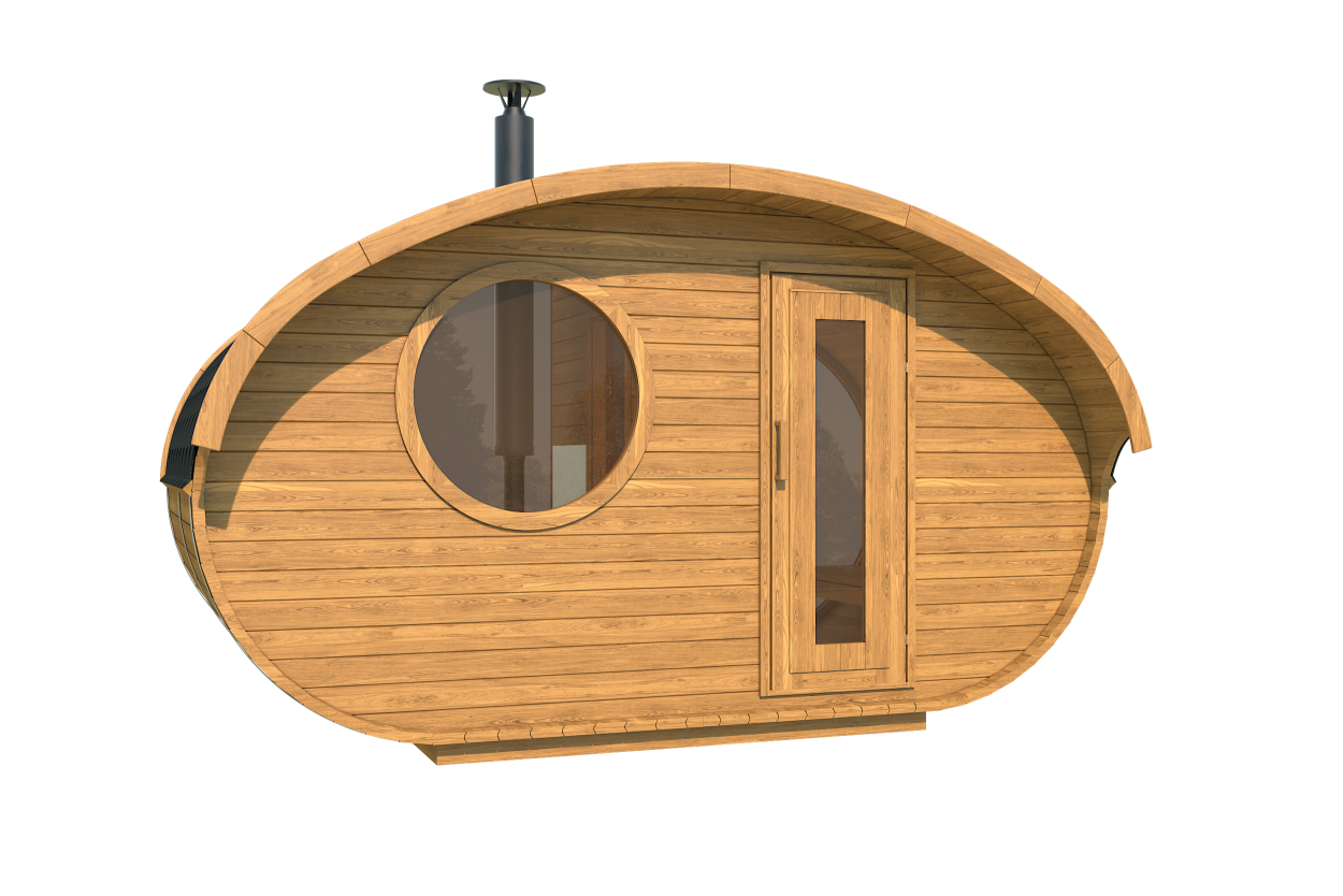 frida 240 dt oval (mushroom) sauna with overhang