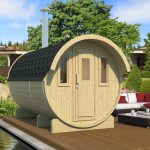 kaja 330 ot barrel sauna with overhang