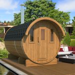 kaja 330 ot barrel sauna with overhang