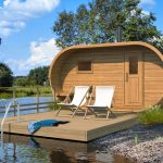 ulla t oval sauna with terrace (flat roof)